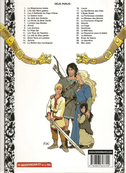 Verso de l'album Thorgal Tome 15 Le Maître des Montagnes