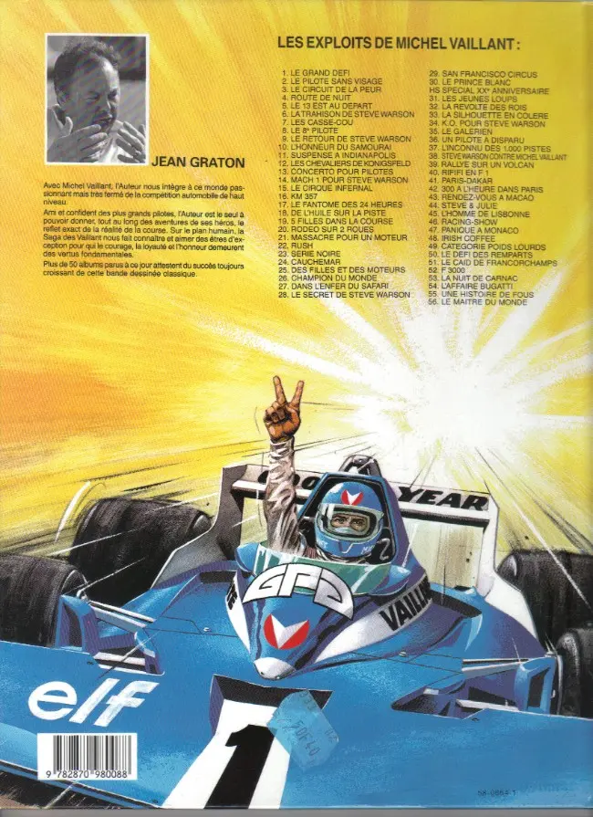 Verso de l'album Michel Vaillant Tome 49 Catégorie poids lourds