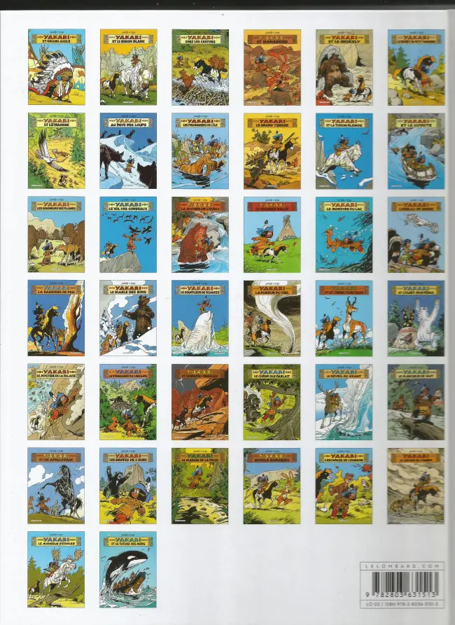 Verso de l'album Yakari Tome 13 Les seigneurs des plaines