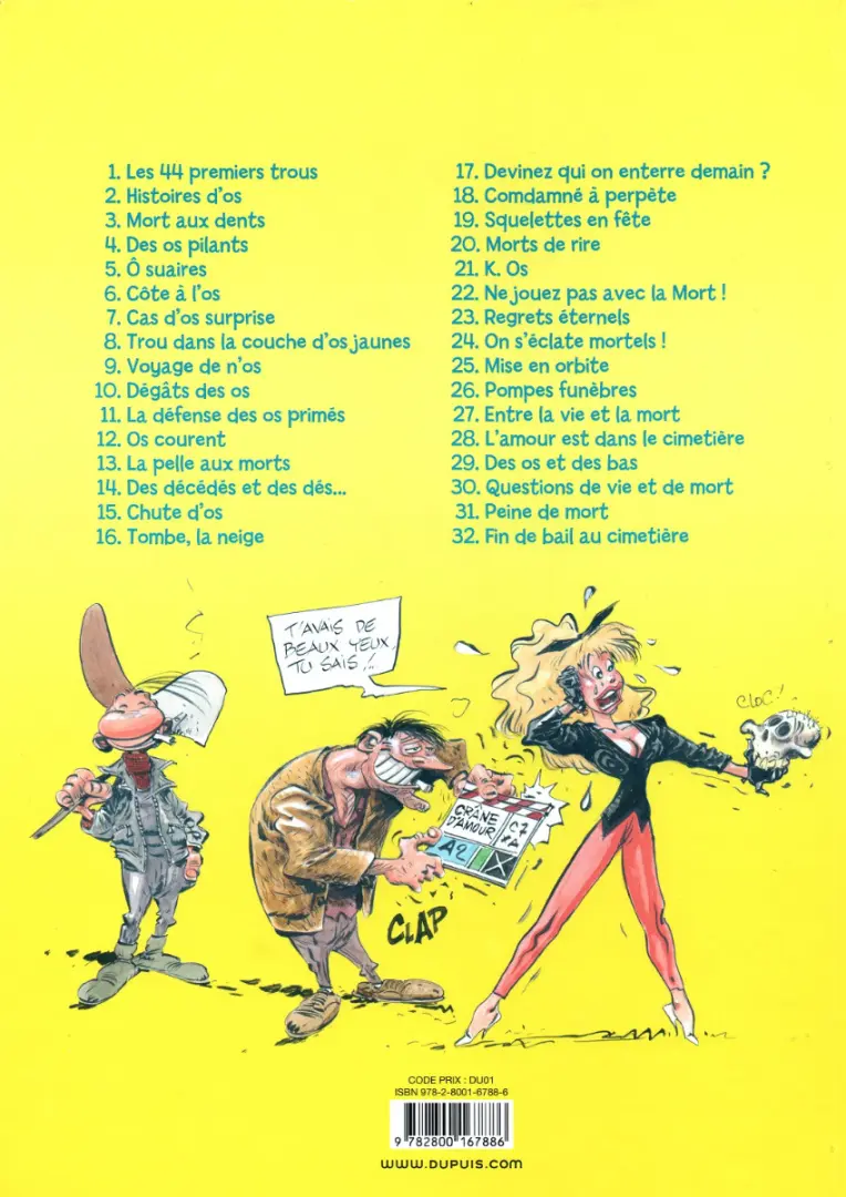 Verso de l'album Pierre Tombal Tome 6 Côte à l'os