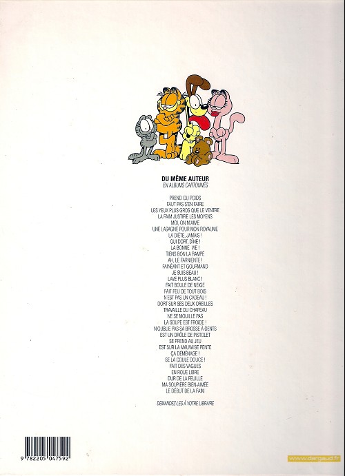 Verso de l'album Garfield Tome 27 Garfield se la coule douce