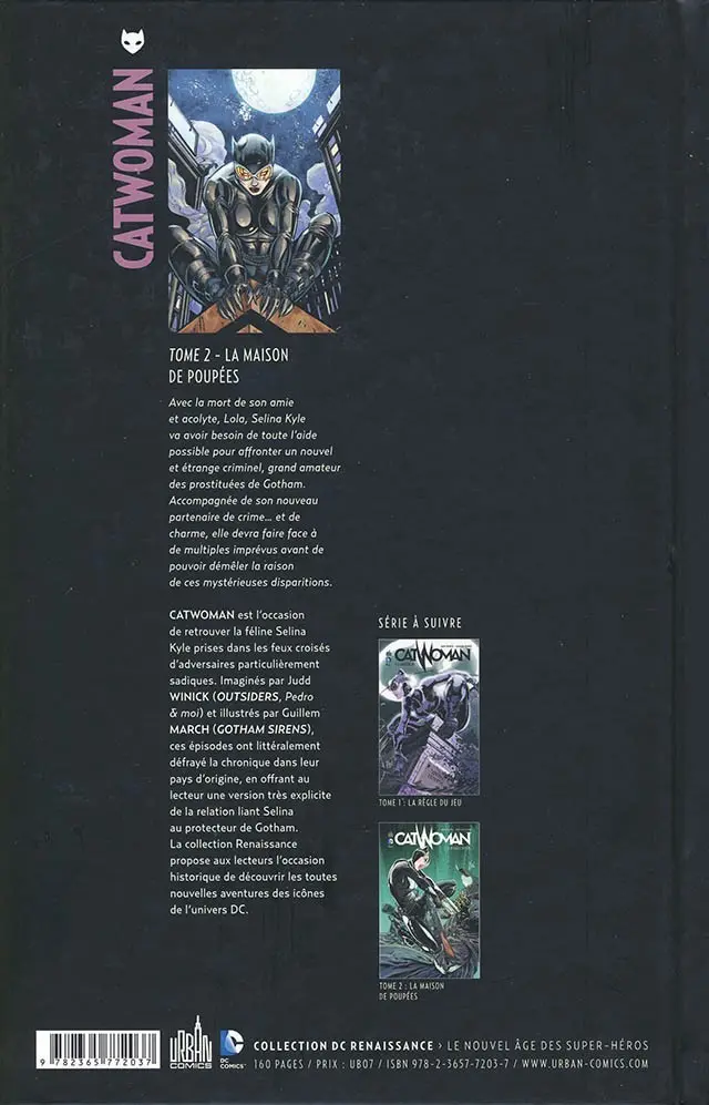 Verso de l'album Catwoman Tome 2 La Maison de poupées