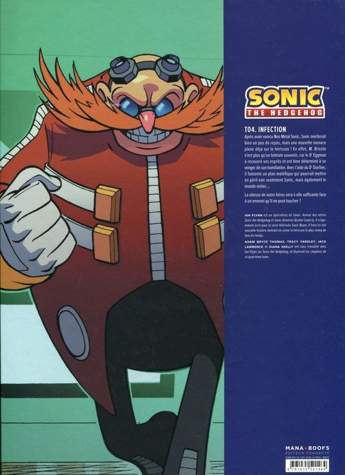 Verso de l'album Sonic The Hedgehog Tome 4 Infection