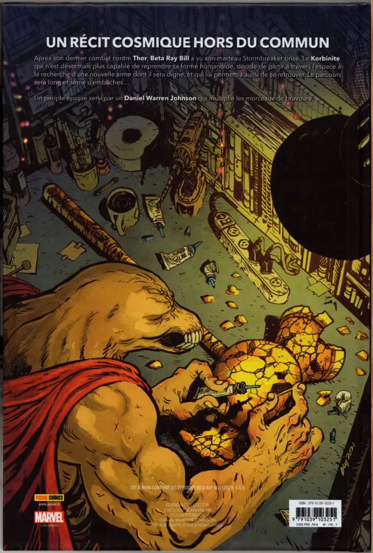 Verso de l'album Beta Ray Bill Étoile d'argent