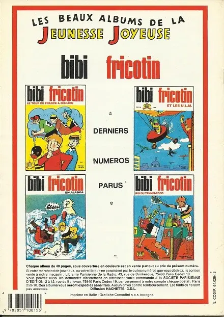Verso de l'album Les Pieds Nickelés Tome 28 Les pieds nickelés footballeurs
