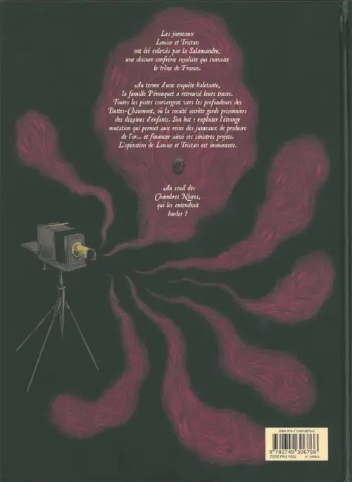 Verso de l'album Chambres Noires Tome 3 Requiem en sous-sol
