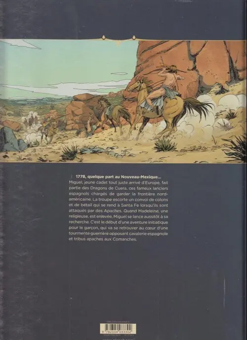 Verso de l'album Les dragons de la frontière Tome 1 La piste de Santa Fe