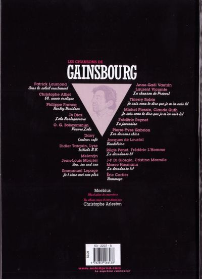 Verso de l'album Les Chansons de Gainsbourg Tome 3 Volutes 3 : Filles de fortunes