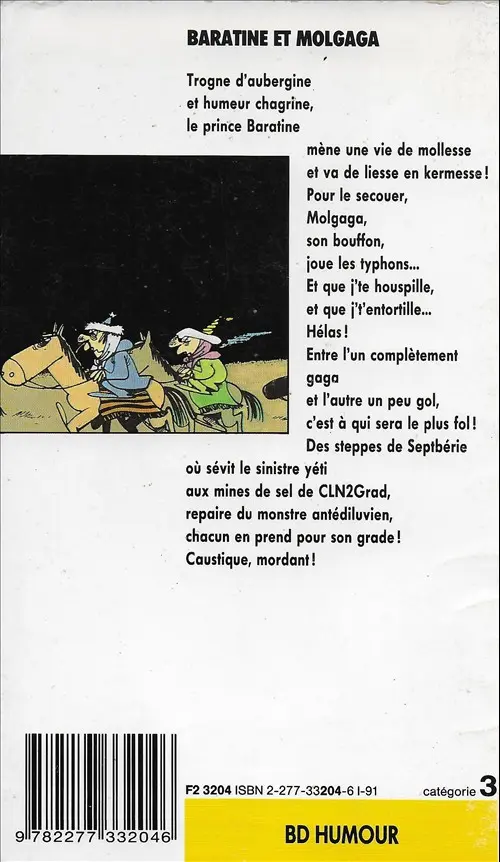 Verso de l'album Baratine et Molgaga