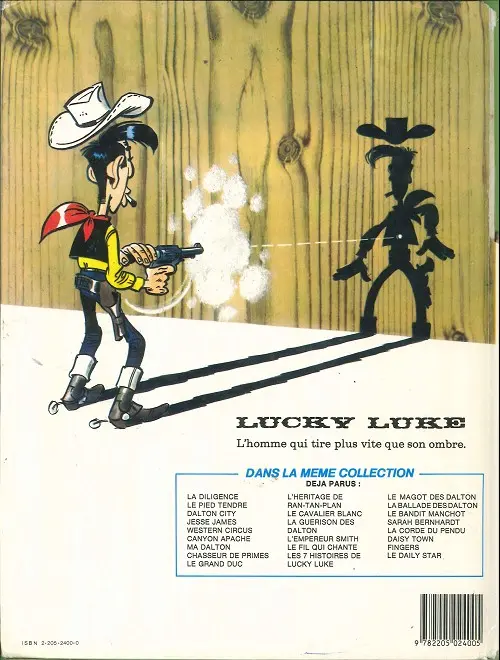 Verso de l'album Lucky Luke Tome 51 Daisy town