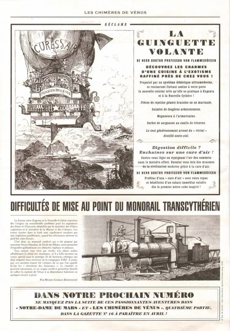 Verso de l'album Le Château des étoiles Le Château des Etoiles - Gazette N° 15 De l'éther à la Terre, suivi de Les chimères de Vénus 3/5