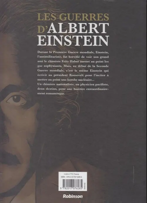 Verso de l'album Les guerres d'Albert Einstein 1/2