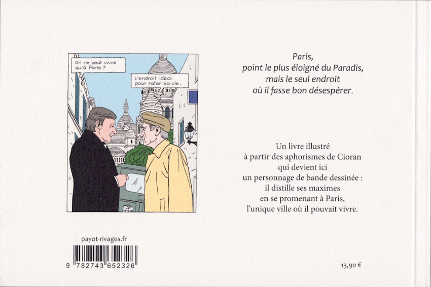 Verso de l'album On ne peut vivre qu'à Paris