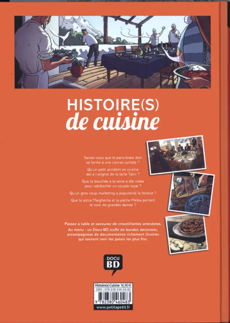 Verso de l'album Histoire(s) de cuisine 15 recettes cultes en bandes dessinées