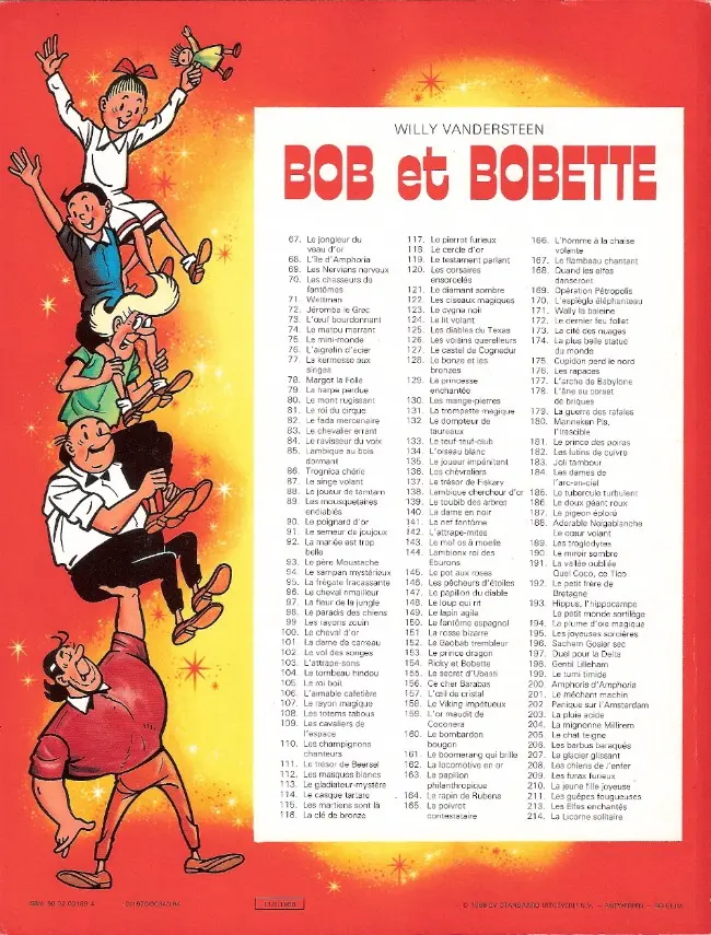 Verso de l'album Bob et Bobette Tome 107 Le rayon magique