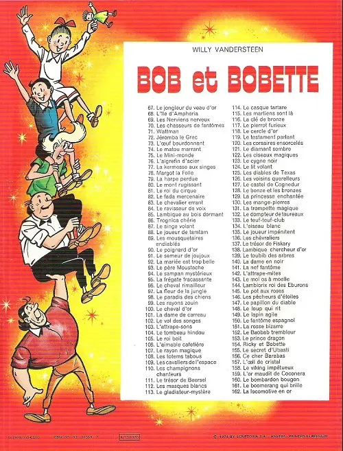 Verso de l'album Bob et Bobette Tome 143 Le mol os à moelle