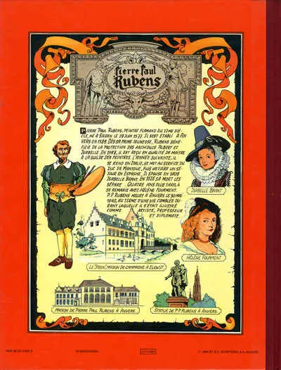Verso de l'album Bob et Bobette Tome 164 Le rapin de Rubens