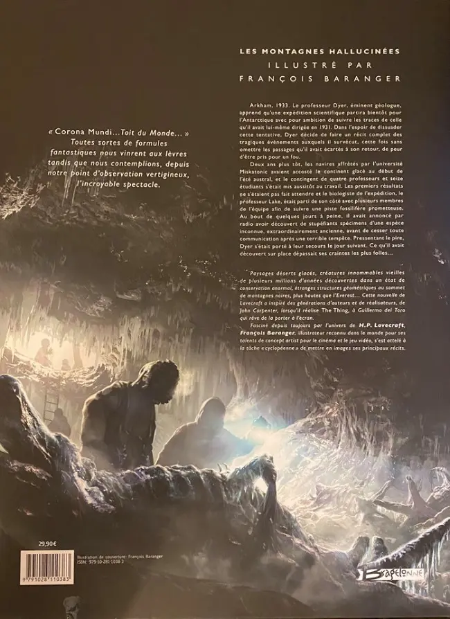 Verso de l'album Les Montagnes Hallucinées Tome 1