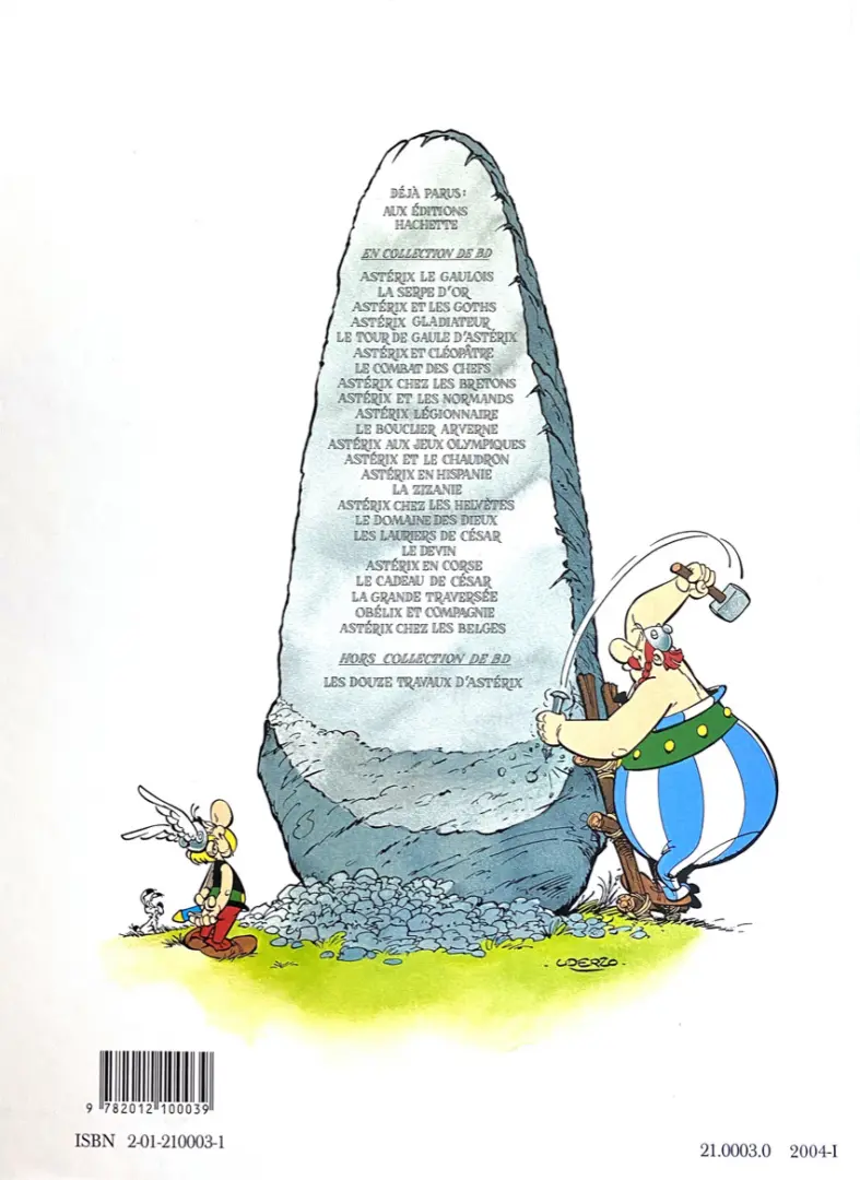 Verso de l'album Astérix Tome 3 Astérix et les Goths