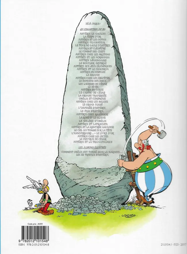 Verso de l'album Astérix Tome 22 La grande traversée