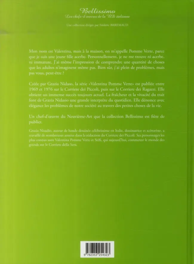 Verso de l'album Valentina Pomme Verte Tome 1