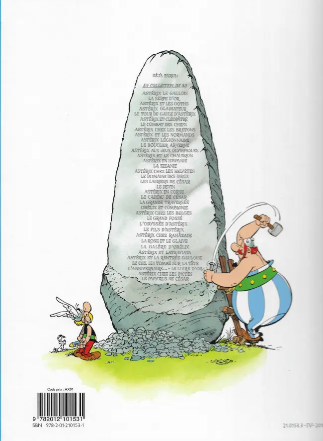 Verso de l'album Astérix Tome 21 Le cadeau de César