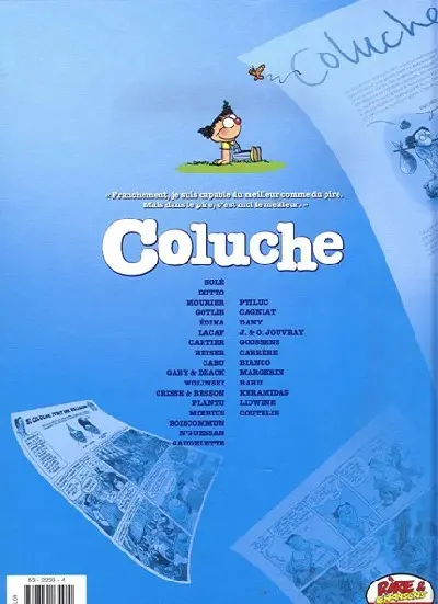 Verso de l'album Coluche