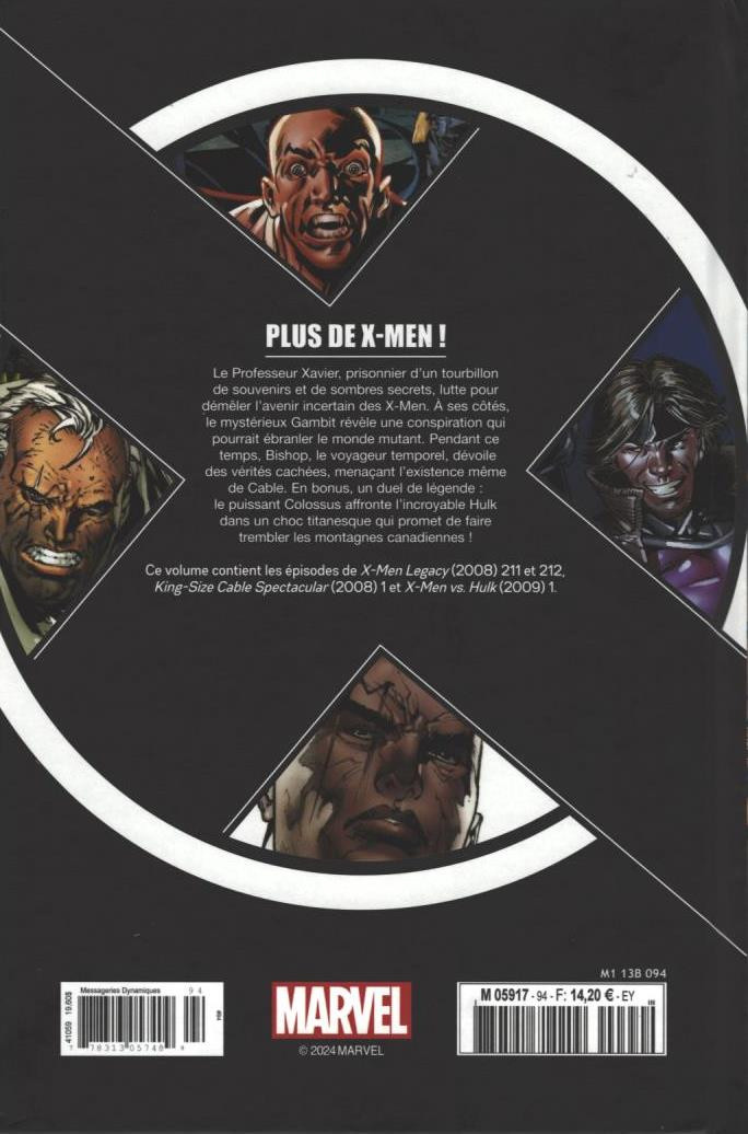 Verso de l'album X-Men - La Collection Mutante Tome 94 Plus de X-Men