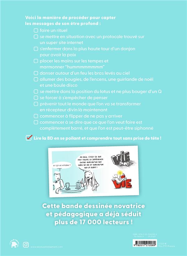 Verso de l'album Allô moi m'aime Une bande dessinée pour capter les messages de son être profond