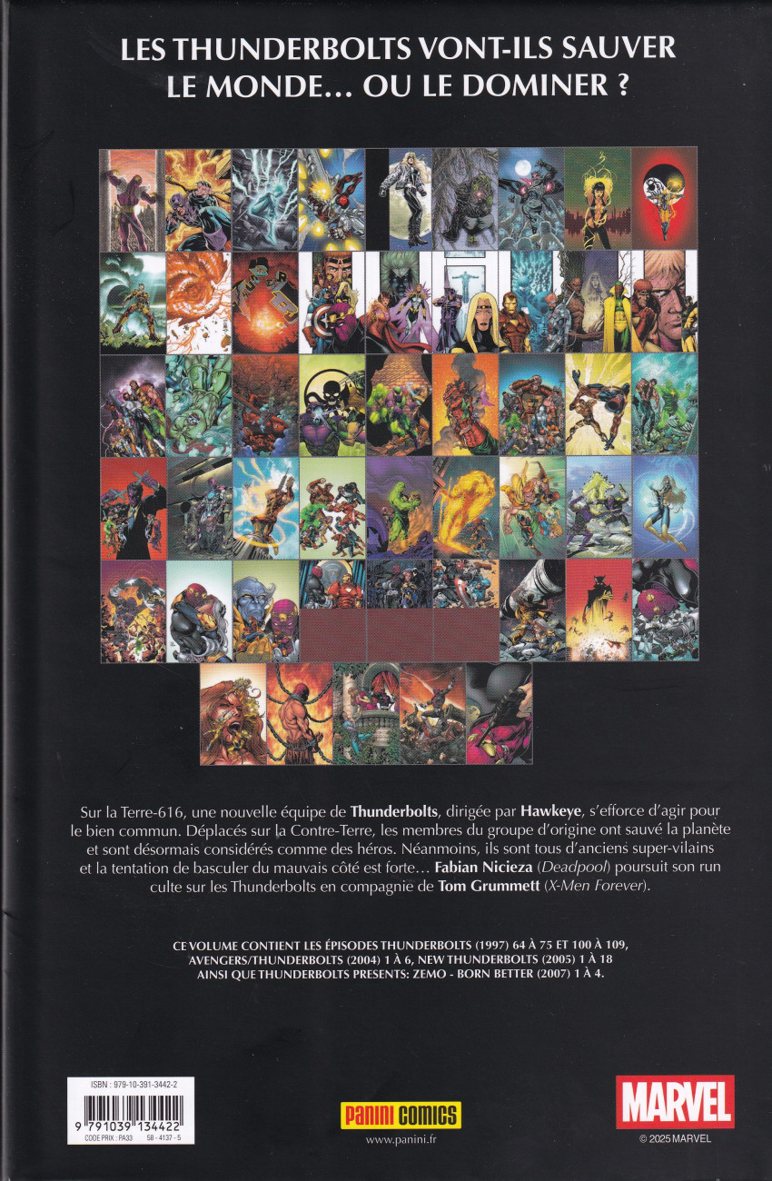 Verso de l'album Thunderbolts 3