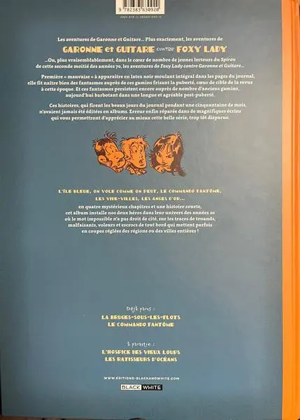Verso de l'album Garonne et Guitare contre Foxy Lady Tome 1 Le commando fantôme