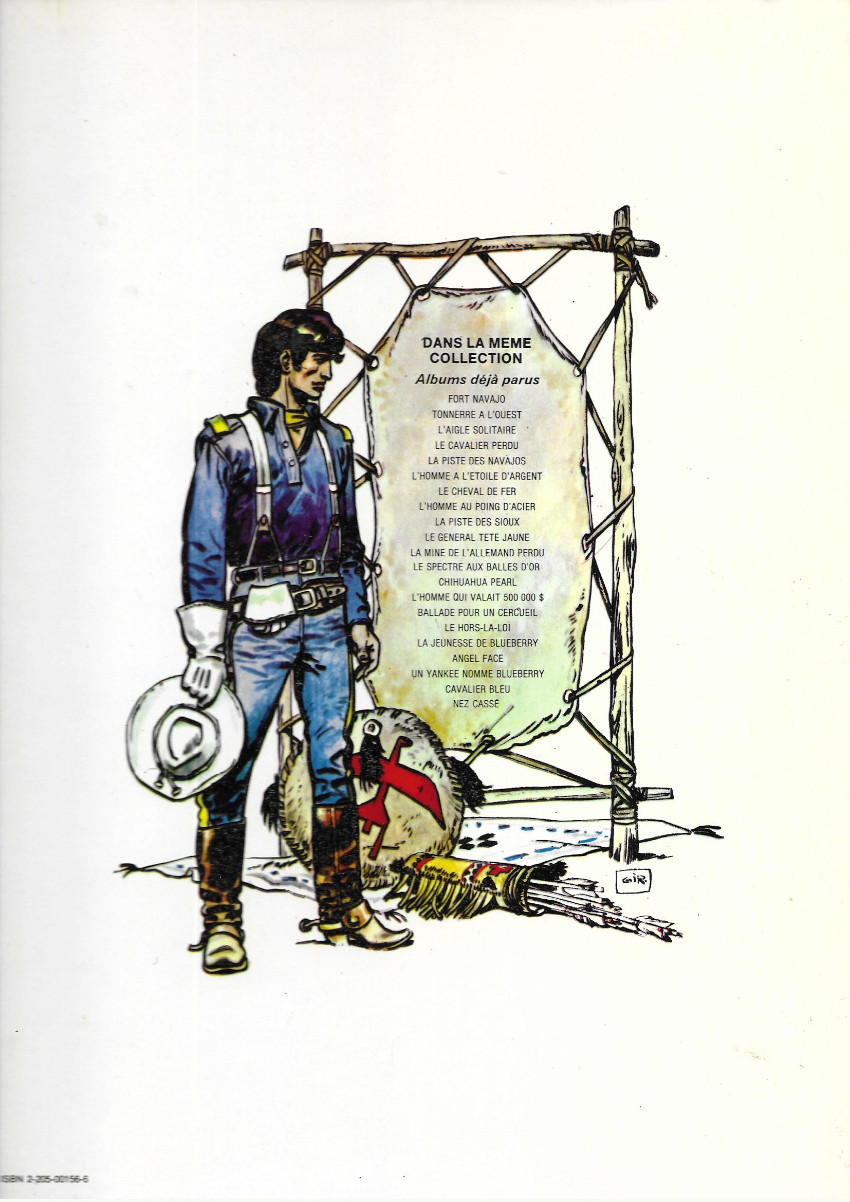 Verso de l'album Blueberry Tome 1 Fort Navajo