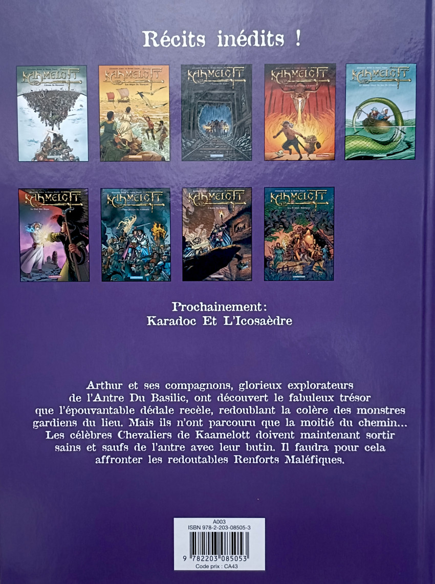 Verso de l'album Kaamelott Tome 9 Les renforts maléfiques