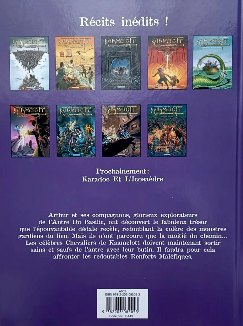 Verso de l'album Kaamelott Tome 9 Les renforts maléfiques