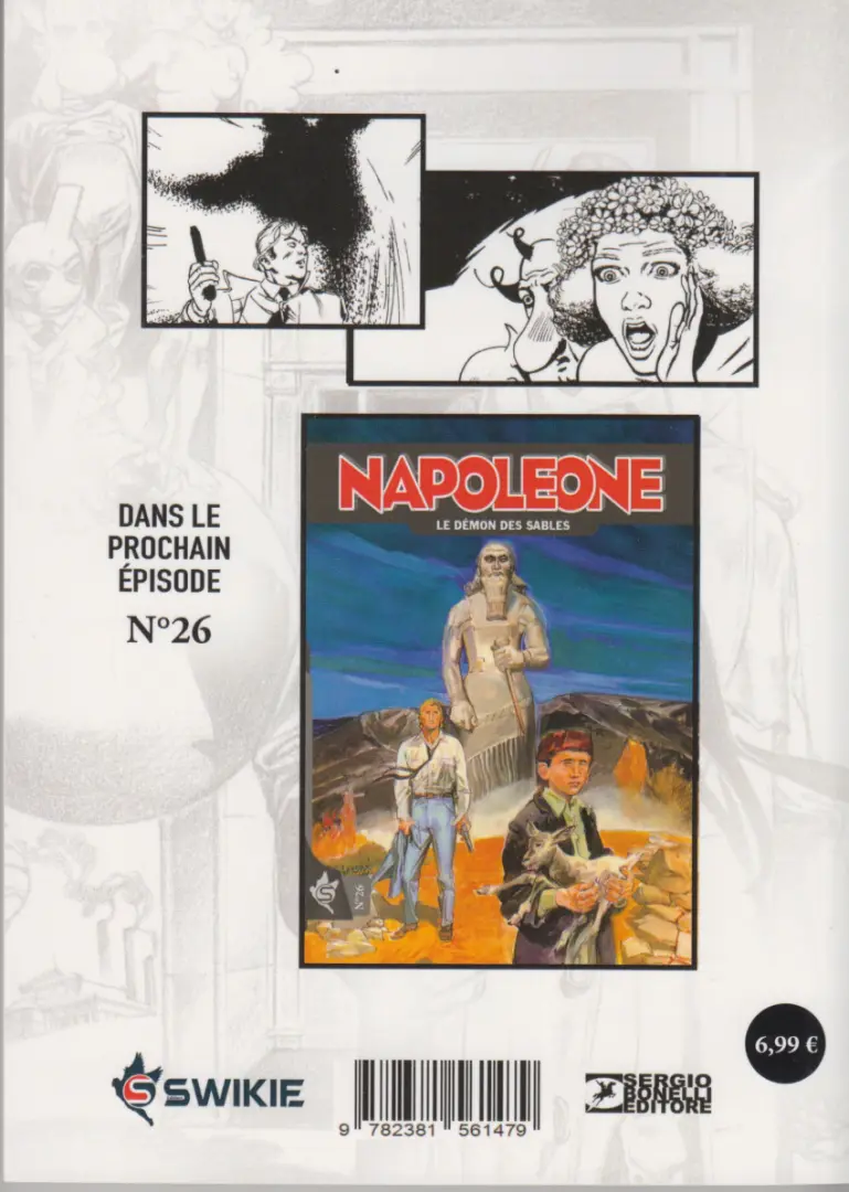 Verso de l'album Napoleone N° 25 La vie perdu