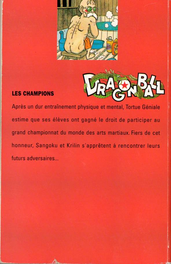 Verso de l'album Dragon Ball Tome 6 Les champions