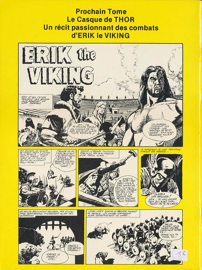Verso de l'album Erik le viking Tome 3 Selgor l'homme-loup