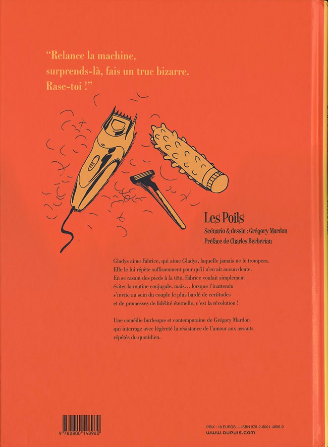 Verso de l'album L'Extravagante comédie du quotidien Tome 1 Les Poils