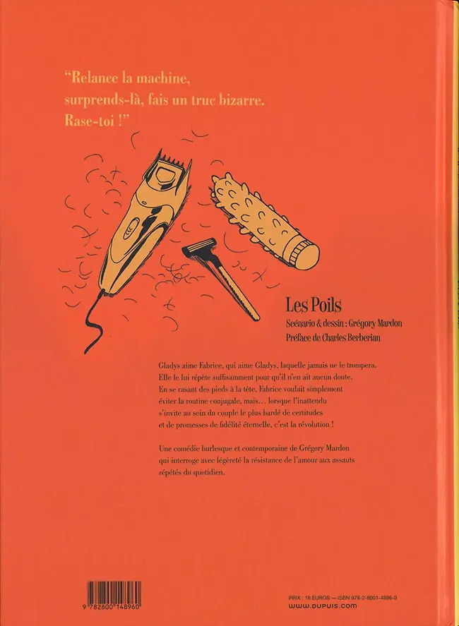 Verso de l'album L'Extravagante comédie du quotidien Tome 1 Les Poils
