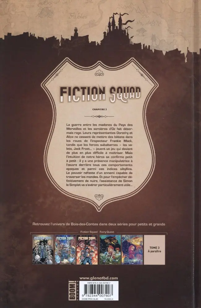 Verso de l'album Fiction Squad Tome 3