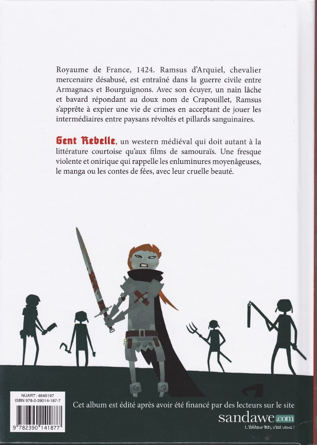 Verso de l'album Gent Rebelle Tome 1