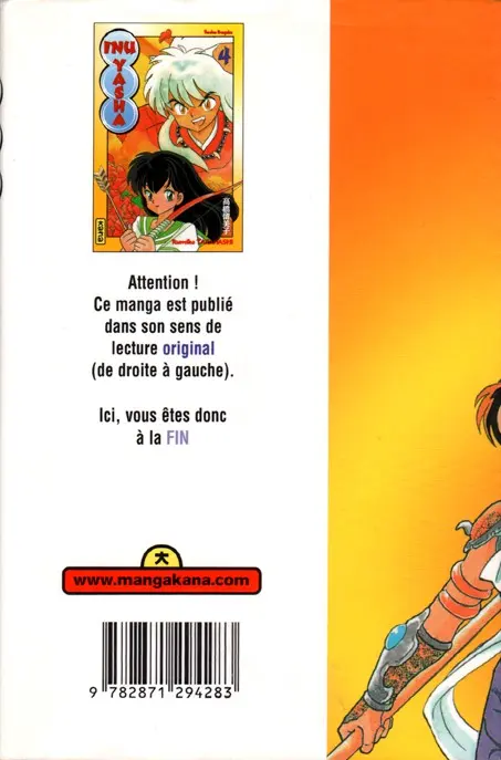 Verso de l'album Inu Yasha 4