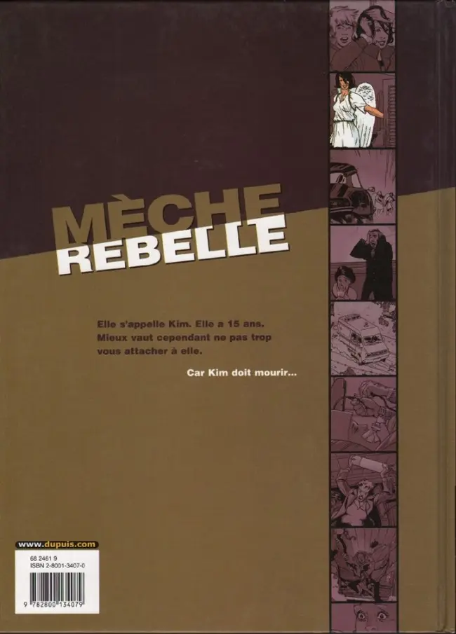 Verso de l'album Mèche rebelle Tome 1 Kim