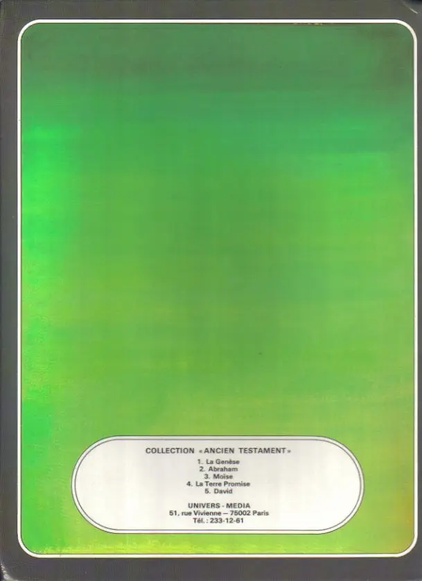 Verso de l'album Ancien testament Tome 2 Abraham