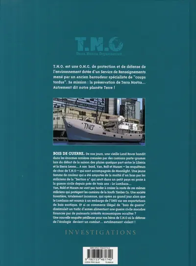 Verso de l'album T.N.O. Tome 3 Bois de guerre