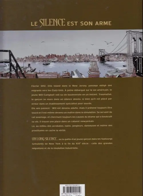 Verso de l'album Un long silence Tome 1 Le Pink Flamingo
