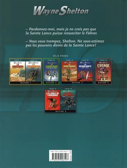 Verso de l'album Wayne Shelton Tome 8 La nuit des aigles