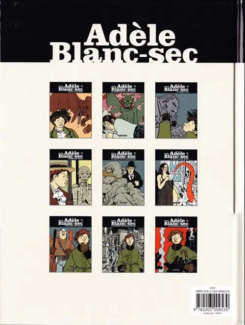 Verso de l'album Les Aventures Extraordinaires d'Adèle Blanc-Sec Tome 7 Tous des Monstres !