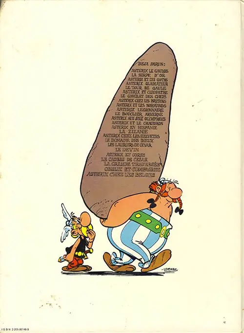 Verso de l'album Astérix Tome 5 Le tour de Gaule d'Astérix