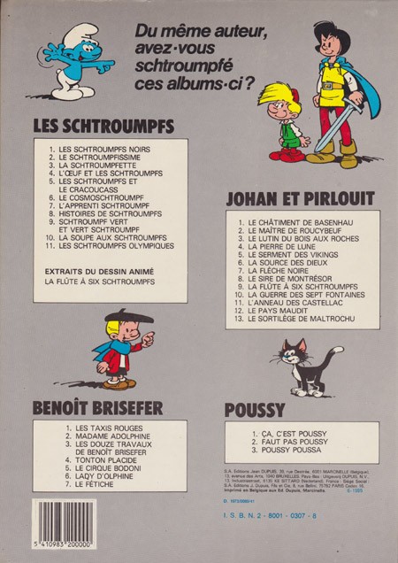 Verso de l'album Benoît Brisefer Tome 6 Lady d'Olphine
